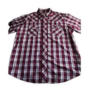 Wrangler Short Sleeve Pearl Snap Shirt Size XL Men’s Western Clothing
